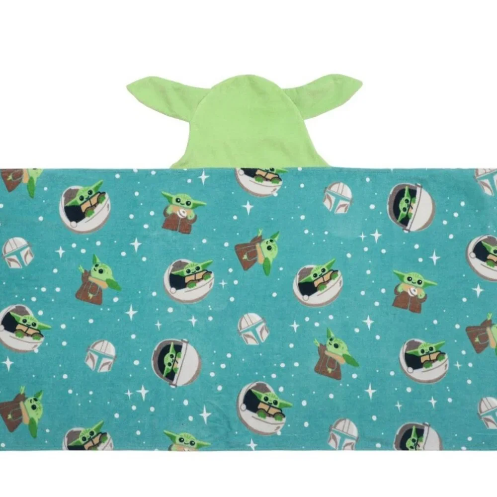 Star Wars The Mandalorian Grogu Hooded Bath Wrap by The Big One 25x50 NWT
